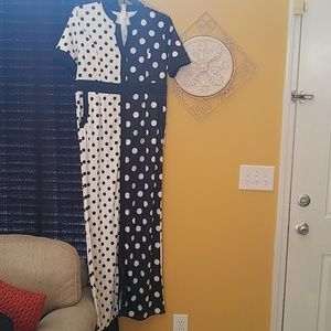 XXL polka dot maxi dress, brand new without tag